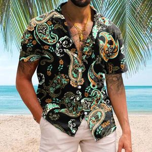 Camisetas para Hombre Camisa con Cuello Vuelto para Hombre Camisa Casual de Manga Corta Primavera Verano Cuello Vuelto Impreso en 3D Blusa Superior de Moda Tipo N