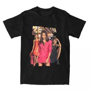 T-shirts masculins Mens Zendaya Actor T-shirt coton top rétro à manches courtes t-shirts Creative T-shirtl2405