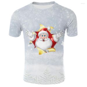 Camisetas para hombre, ropa divertida de Feliz Navidad para hombre, camiseta de Anime Galaxy, camisetas con estampado 3d para mujer, camisetas de fiesta para parejas callejeras
