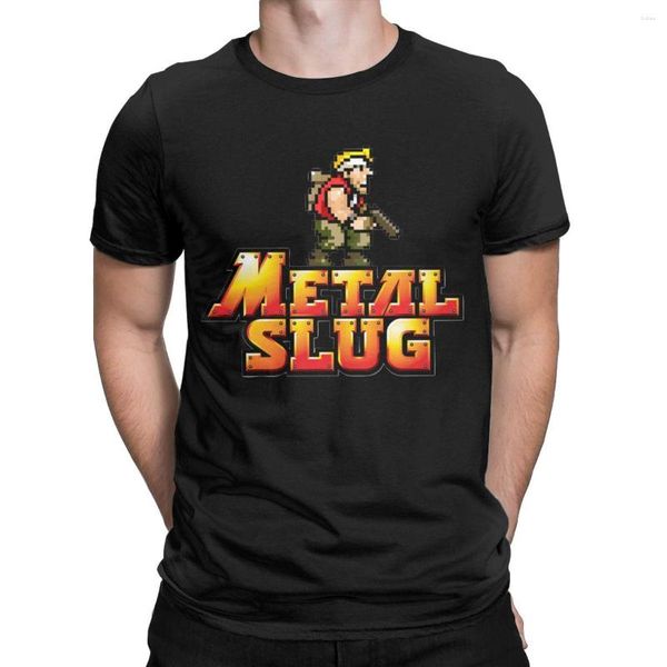 Camisetas para hombre Metal Slug Pixel Art Arcade Game Retro Gamer Videojuegos Ropa de algodón puro Vintage Camiseta de manga corta con cuello redondo Original