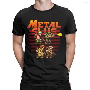 T-shirts pour hommes Metal Slug Pixel Fan Art Jeu d'arcade Retro Gamer Jeux vidéo Chemise T-shirts en coton Vêtements imprimés à manches courtes