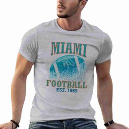 T-shirts masculins Miami Football T-shirt T-shirt Sports Ventes esthétiques Vêtements A esthétique T-shirt à manches courtes hommes