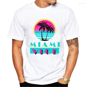 Heren t shirts miami vice t-shirts mannen dames hiphop shirt hoogwaardige tops creatieve vaporwave esthetische kleding