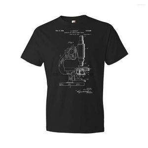 T-shirts pour hommes Microscope Shirt Microbiologist Gift Science Blueprint