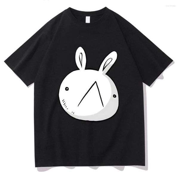 Camisetas para hombre, camisetas de conejo Mieruko Chan Lambda, camiseta de verano de algodón para mujer, camisetas con estampado gráfico de Manga japonesa, camisetas casuales divertidas