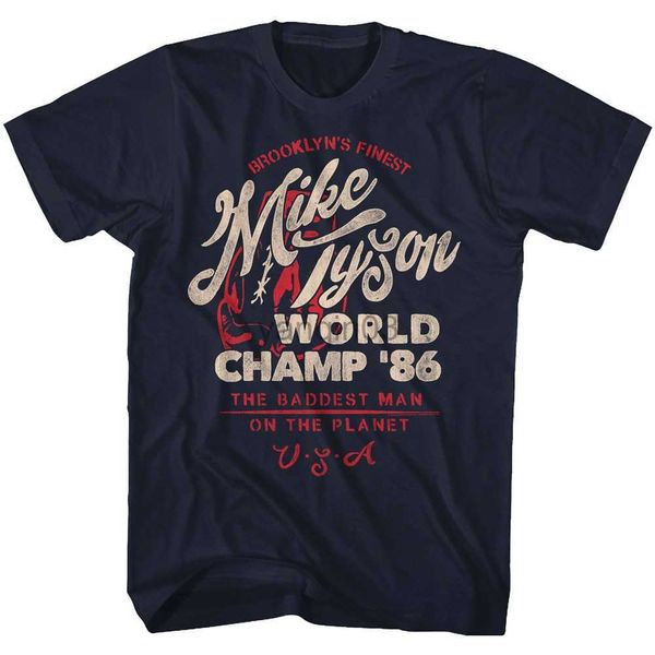 T-shirts pour hommes Mike Tyson Brooklyns Finest Boxing Champion Vintage T-Shirt. T-shirt à manches courtes en coton de qualité supérieure pour hommes Nouveau S-3XL J230602