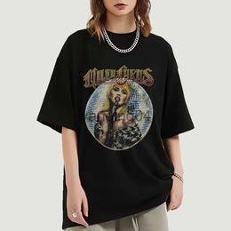 T-shirts pour hommes Miley Cyrus Singer Midnight Sky Music Album T-shirt Streetwear T-shirt pour hommes et femmes surdimensionné 100% coton T-shirts à manches courtes J230715