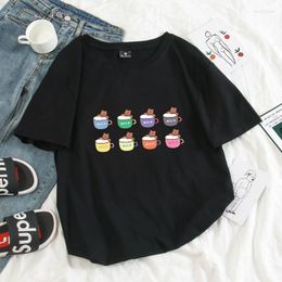 T-shirts pour hommes ours de lait T-Shirt mode hauts amples Harajuku été imprimé t-shirts à manches courtes Dandeqi coton streetwear