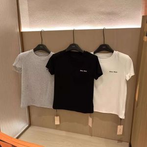 T-shirts masculins MM24 Lettre d'impression de mode d'été Simple Casual Versatile Basic Basic Sleeve T