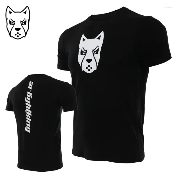 Camisetas para hombre MMA Dog Boxing camisa de tiempo libre verano hombres algodón camisetas de manga corta Winning Man Run Tops Tee