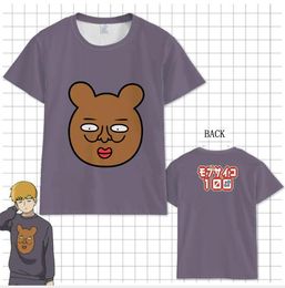 T-shirts pour hommes Mob Psycho 100 Cosplay T-shirt Mode Hommes T-shirt Sportswear Tissu Lâche T-shirts à manches courtes TopsMen's