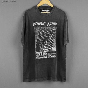 T-shirts pour hommes Molchat Doma T-shirt Etazhi I Après la synthèse punk populaire vague sombre Linea Aspera espace solide coton d'été Q240316