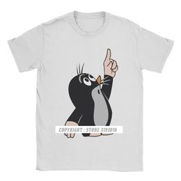Camisetas para hombres Mole apuntando camiseta divertida Camisas Hombre 3D Impreso Krtek Little Maulwurf Lindo Gráfico T Shirts Hombres Regalo 210706
