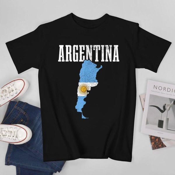 T-shirts pour hommes Plus Design Argentine Drapeau Argentin Hommes T-shirts T-shirts O-cou Femmes Garçons Vêtements Coton