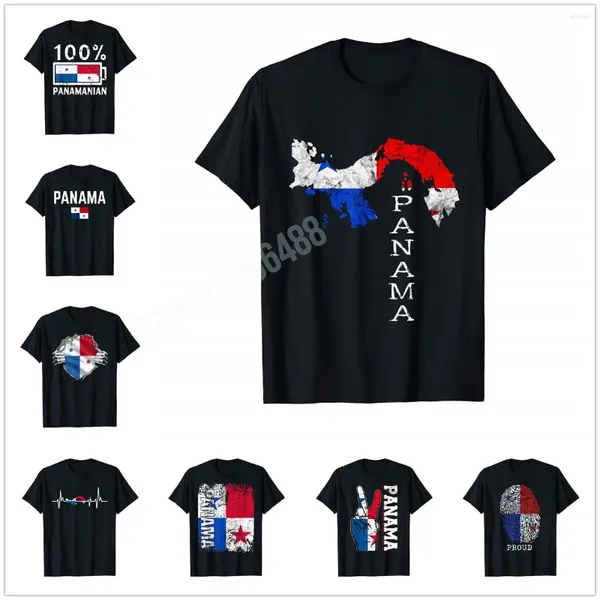 Camisetas para hombres Más diseño Mapa de Panamá Panamanian Flag Trip Roots Turist Roots Camiseta para hombres Camisas para mujeres Camas de algodón