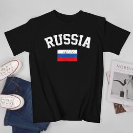 Heren t shirts meer design Rusland vlag Russen mannen mannen t-shirt tees t-shirt o-neck dames jongens kleding katoen