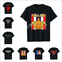 T-shirts masculins plus design Tropical Asie THAI FLAG CADEAU Thaïlande T-shirt pour hommes Femmes Shirt Tops Coton Tees