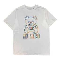 T-shirts pour hommes Moschino Designer Summer Marques de luxe italiennes Hommes et femmes Col rond Manches courtes Mode Imprimé Loose Fit Coton Outdoor Loisirs Top cc23