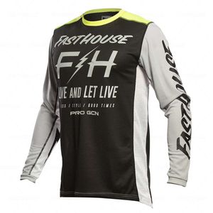 T-shirts masculins Moto Bicycle Jersey Sleeve Cycling Enduro Mtb Shirt Downhill T-shirt Camiseta Motocross MX Vêtements de vélo de montagne Fasthouse 4OQW