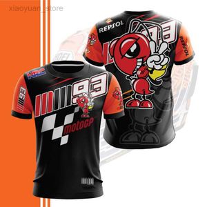 T-shirts voor heren Moto GP-RACE Sport T-shirt Heren Printing Round Neck Ademvol Sports T-shirt 3D-printen 93 M230409