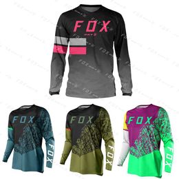 Camisetas de hombre, camisetas de descenso de moto para equipos de ciclismo de montaña, camiseta de ciclismo Bat Fox, motocicletas de Motocross, camiseta de descenso para hombre