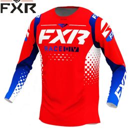 T-shirts masculins Motorcycle Mountain Bike Team Downhill Jersey Mtb Offroad DH BMX Bicycle Locomotive Shirt Country Country FXR QQIU