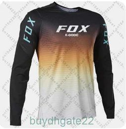 T-shirts pour hommes Moto VTT Team Downhill Jersey VTT Offroad Vélo Locomotive Chemise Cross Country X-godc Fox T1G8