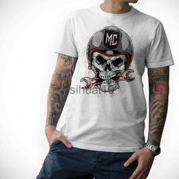 T-shirts pour hommes Motorrad Biker T-Shirt Crâne Moto Tournevis Crâne Mc top Vente Hommes Col Rond Coton Casual Muscle Hommes T-shirts J230731