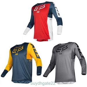 Camisetas para hombre Traje de ciclismo para bicicleta de montaña Fox Camiseta de motocicleta todoterreno al aire libre Primavera y otoño Secado rápido Transpirable Reducción de velocidad Top de manga larga WWHE