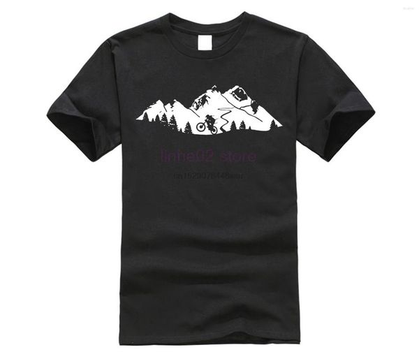 T-shirts pour hommes Mountain Bike Trail Cool For Guys 2023 Man Wearing Tshirt Respirant Fitted Cotton