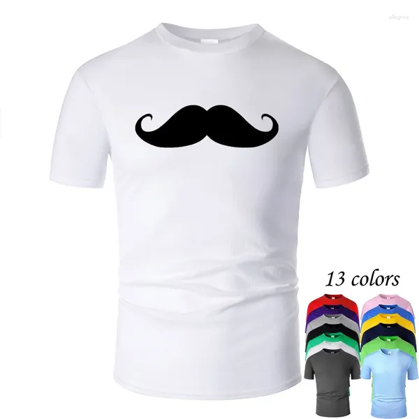 T-shirts pour hommes moustache ligne Art col rond chemise en coton hommes et femmes unisexe été à manches courtes conçu t-shirt décontracté M01066
