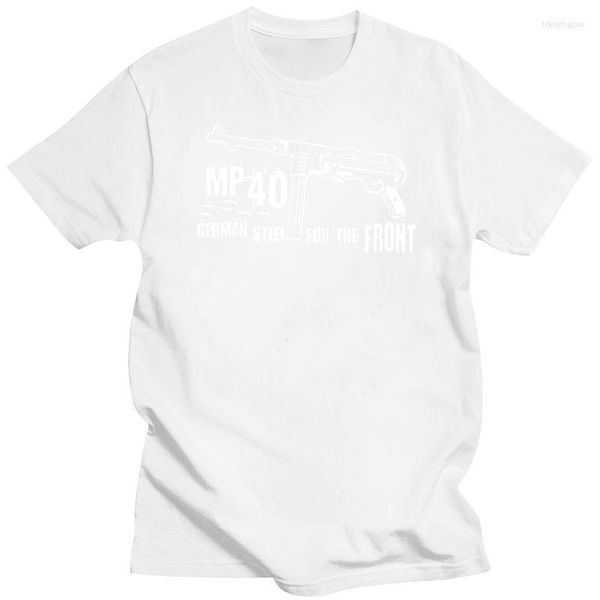 Camisetas para hombre Mp40 acero alemán Mp 40 subfusil moda hombres y mujeres camiseta Top camisetas personalizadas cualquier logotipo tamaño Hip Hop
