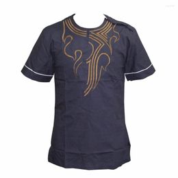 Heren t shirts Mr Hunkle Design Pan-African vintage T-shirt korte mouw o-neck smart casual top tees emboildery heren's