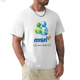 Camisetas para hombres MSN Messenger ¡Envía un empujón!Top de camiseta divertida de manga corta para hombres para hombres Sportswearl2405