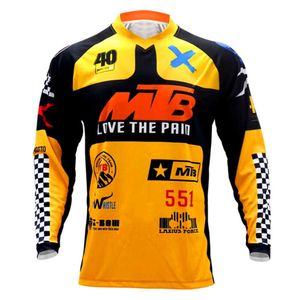 T-shirts masculins T-shirts T-shirt T-shirt à vélo MTB Shirt Mountain de montagne Polera Sports SQJJ