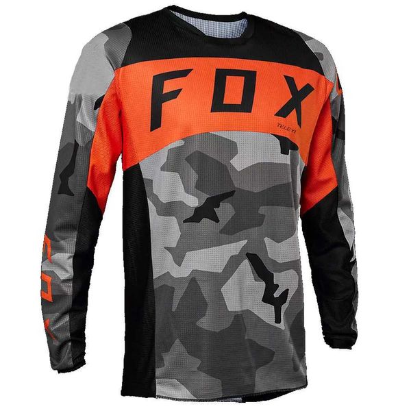 T-Shirts Homme Maillot VTT Motocross FOX TELEYI Maillot DH Maillot Cyclisme Descente Racing Moto Long Maillot Cyclisme Sweat Montagne