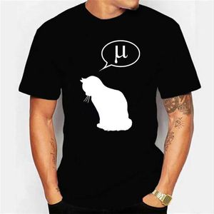 T-shirts masculins Mu Cats Physique chat et coefficient de frottement pour hommes T-shirts Hip Hop Strtwear surdimension