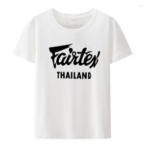 Heren t shirts muay thai kickboxing fairtex man t -shirt zwart casual ronde nek los grafische hipster Thailand tee mode ademend mannetje