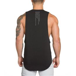 Camisetas para hombres MuscleGuys Brand Gym Clothing Workout Singlets Singbuilding String String Top Top Hombres Fitness Chaleco Muscle Sin mangas Camisa