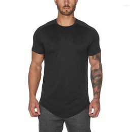 T-shirts pour hommes Muscleguys Mesh T-shirt Vêtements T-shirts à manches courtes Gymnases Fitness Mâle Été Casual Mode Slim Fit Tshirt Bodybuilding Tops