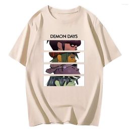 T-shirts pour hommes T-shirt gorillaz Tops Tops pour femmes Hip-Hop Vêtements Hip-Hop Costumes Men Tshirt surdimension