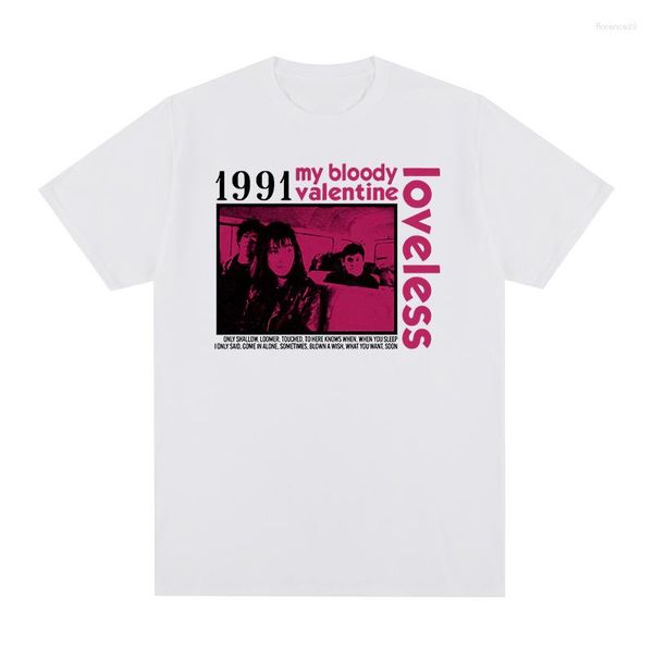 Camisetas para hombre My Bloody Valentine Loveless Original Artwork 1991 camiseta Slowdive para hombre camiseta para mujer Tops Unisex