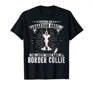Camisetas para hombre, camiseta Vintage My Border Collie Is A Guardian Angle, regalo