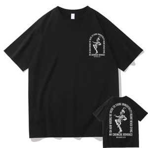 T-shirts pour hommes My Chemical Romance The Black Parade Rock Band T-shirts Hommes Femmes Noir Surdimensionné Punk Gothique Tshirt Hommes Casual Lâche T-shirt T230103