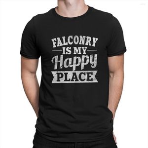 T-shirts pour hommes My Happy Place T-shirt pour hommes Falconry Clothing Nouveauté Chemise en polyester confortable