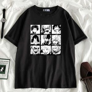 Heren t-shirts My Hero Academia anime vrouwen grappig t-shirt meisje y2k 90s harajuku kawaii grafische ts unisex cartoon oversized kledingdrop schip T240419