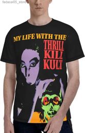 T-shirts masculins ma vie et frisson Kill Kult t-shirt masque mode d'été rond cou court à manches supérieures Q240426