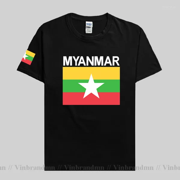 Camisetas de hombre Myanmar birmano Myanma hombres camiseta moda nación equipo camiseta algodón camisetas gimnasios ropa país deportivo MMR