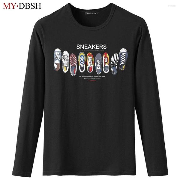 T-shirts pour hommes MYDBSH Baskets pour hommes T-shirts imprimés Élégant Slim Fit O Neck Full Sleeve Summer Casual T-shirts Street Hip Hop Style Men