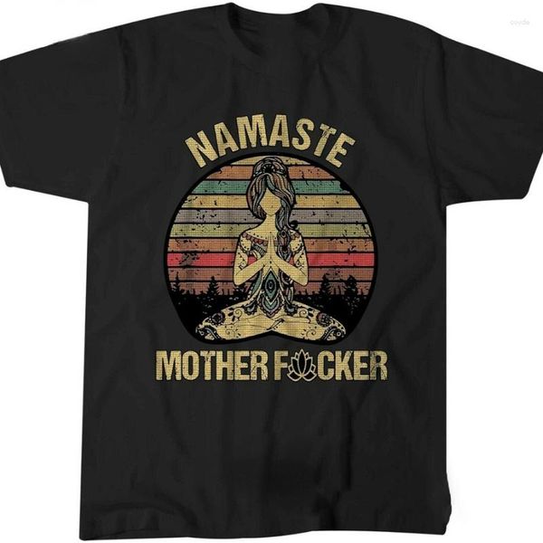 T-shirts hommes Namaste mère coton T-shirt hommes vêtements à manches courtes T-shirts homme hauts Y2k vêtements loisirs créatifs Camisa nouveauté hipster